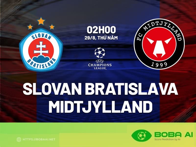 Nhận định Slovan Bratislava vs Midtjylland 2h00 ngày 29/8 (Champions League 2024/25)